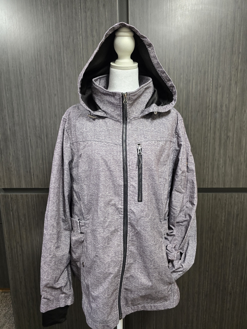 HFX Outdoors Women's Gray Softshell Hooded Jacket XL